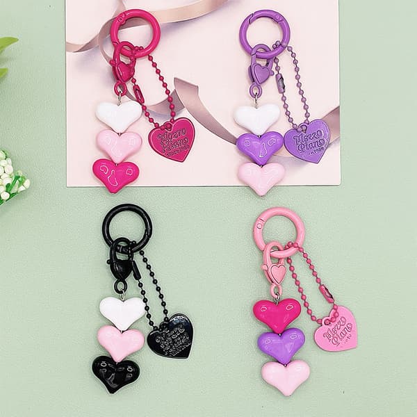 Love Keychain Cover Hörlursskydd Case Pink
