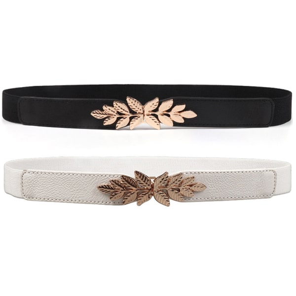 Midjebelte Elastisk Slank Dekorativ Stretchy Hurtigutløser Tight Black