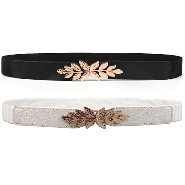 Midjebelte Elastisk Slank Dekorativ Stretchy Hurtigutløser Tight Brown
