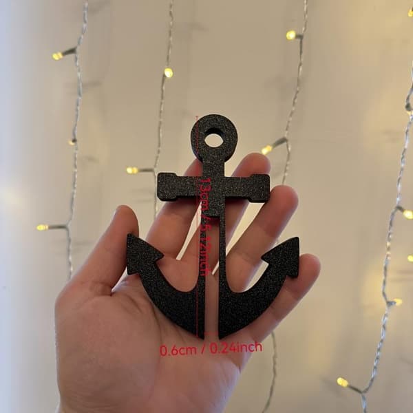 Ankerformet badeværelseskrog Black