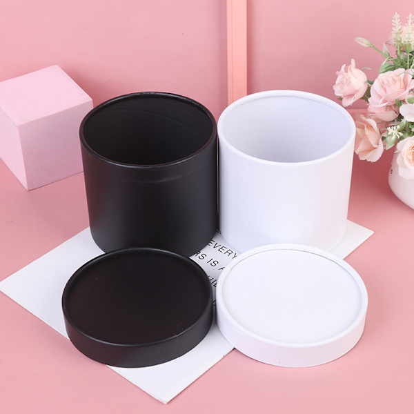 1 Stk Mini Blomsterspand Rund Kramspand DIYGaveæske Cylindrisk Black
