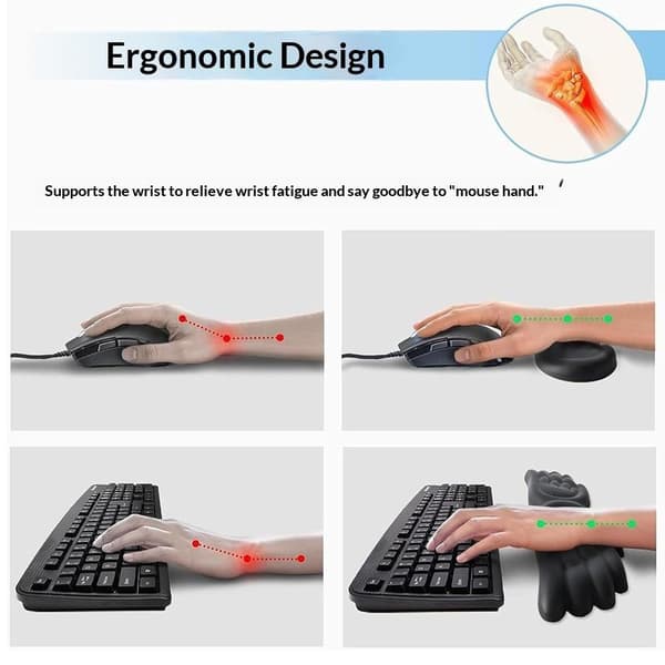 Mekanisk tastatur musemåtte håndledsstøtte hukommelsesskum bærbar computer Ang Pink Hand support