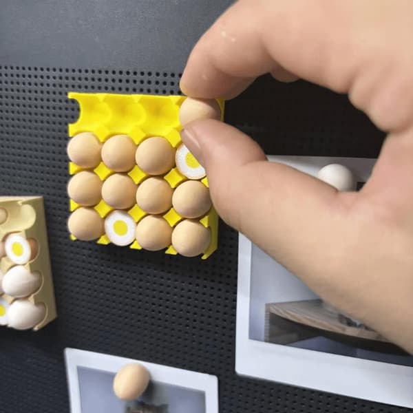 e Egg Tray Kjøleskapsmagnet Avtakbar Magnetisk Eggholder Bilder Meg