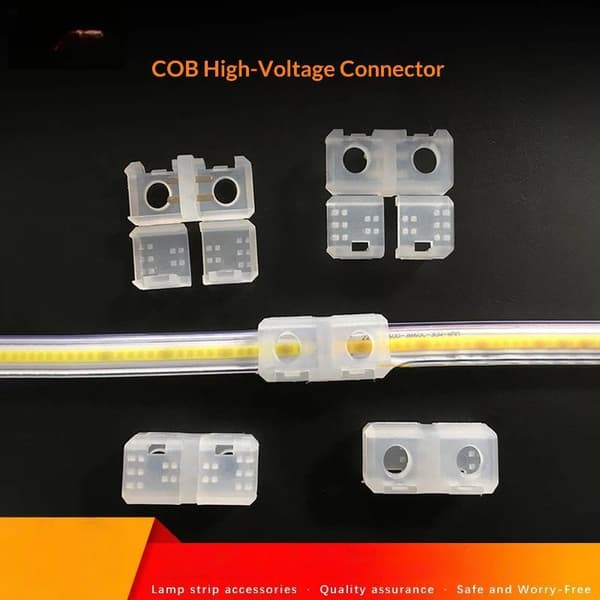 5 stk. COB LED Strip-stik Stabil forbindelse Klar skal til White 5pcs