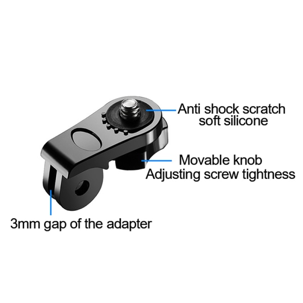 Kamera Bridge Adapter Skrue Stativ Mount Adapter til Gopro Yi D