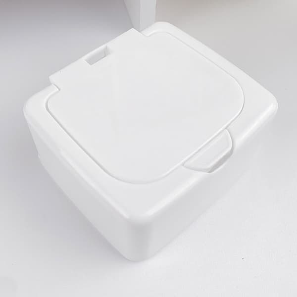 e Plastknapp Skrivbordsförvaringsbox Smycken Organizer Case Wit Single grid Without sticker