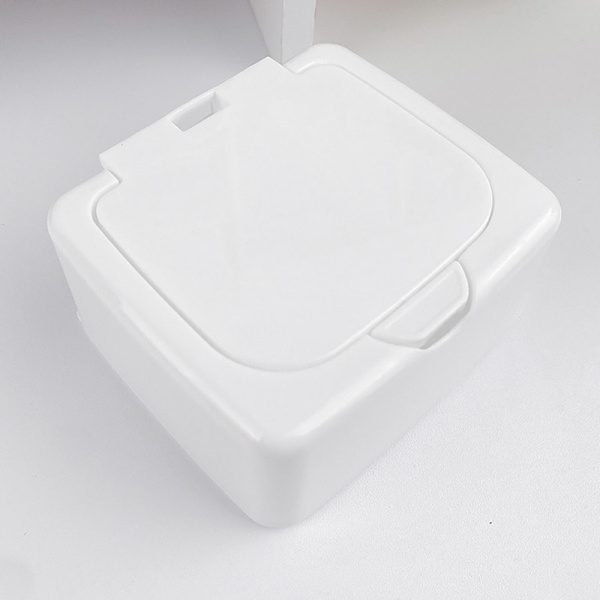 e Plastknapp Skrivebordsoppbevaringsboks Smykkeorganisatorveske Wit Single grid Without sticker