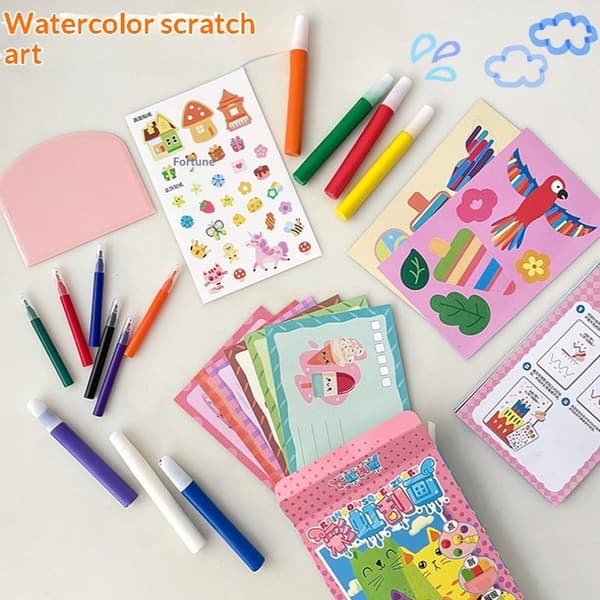 35 kpl lasten maalaussarja Rainbow Scratch