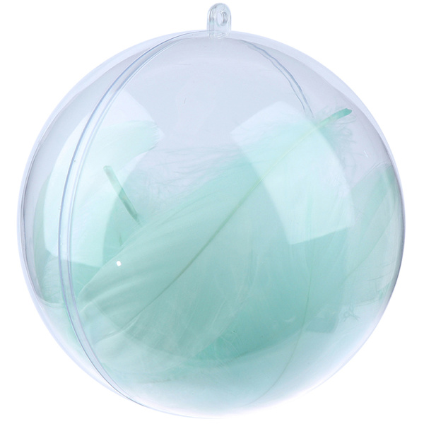 Plast Rund Ball Christmas Clear Bauble Ornament Present Present 14cm
