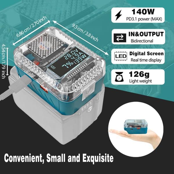 Li-ion batteriadapteromformer bærbar ladekontaktadapter MK