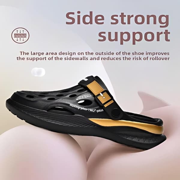 Slip-On Sandaler Platt Klack Halkfri Sula Hålskor Lättvikt A2