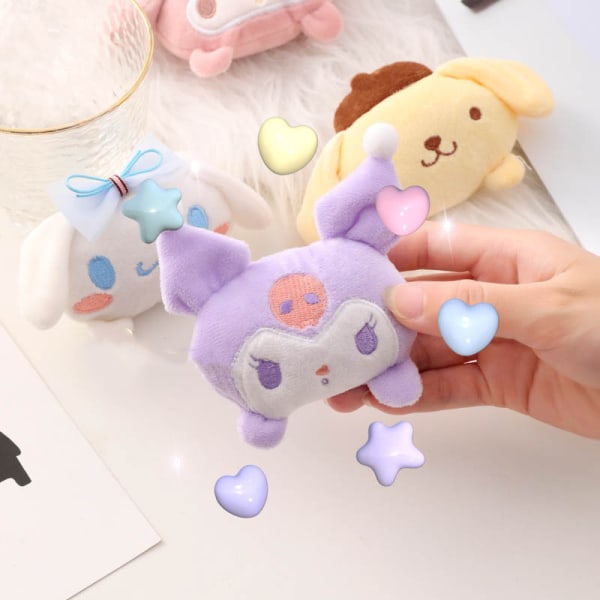 Sanrio Cartoon Doll Toys Plyschbrosch e Shape Badge Accessoarer A8