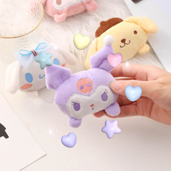 Sanrio tegneseriedukkeleker Plysjbrosje e Shape Badge-tilbehør A5