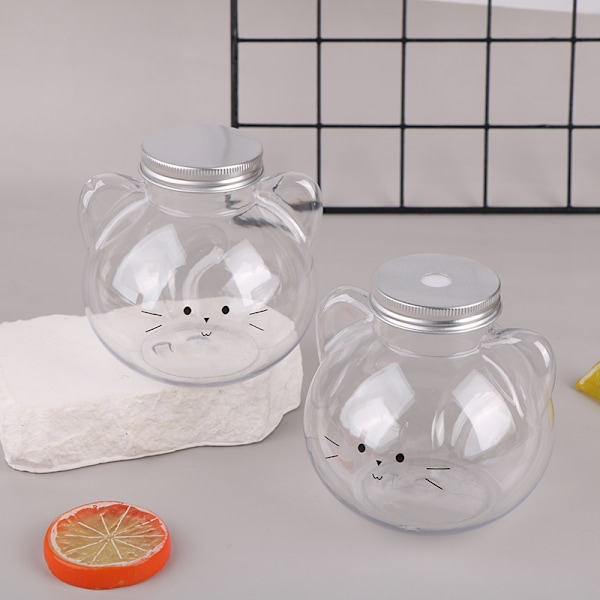 Kawaii katt vannflasker for melk te kaffe juice bærbar drikke 1