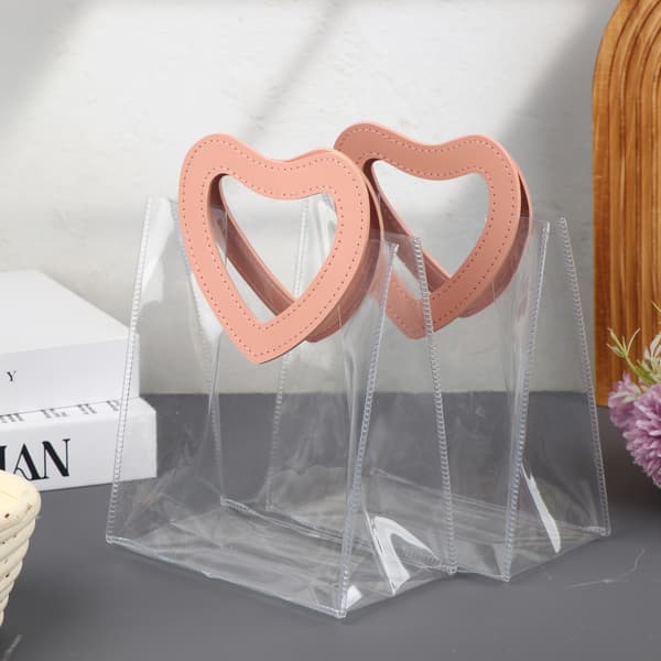 6 stk. gaveposer Hjerteformet håndtaske muleposer til bryllupper V 6pcs