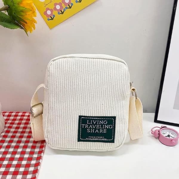 Fløjls Mini Crossbody Taske Med Justerbar Rem Multi Farve O A9
