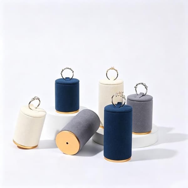 Ultra-Fiber Ring Display Stand Beige L