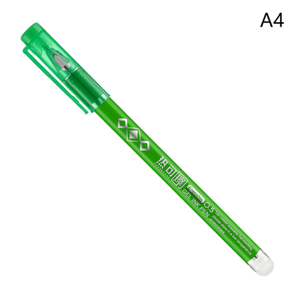 1 Stk Magic Erasable Pen Sett Fargerike 0,5 mm Erasable Gel Pens Was Green