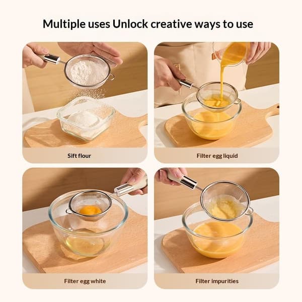 Rustfrit stål netfilter ske juice sojabønnemælk si P M