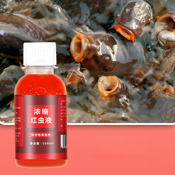 100ml Strong Fish Attractant Koncentreret Red Worm Flydende Fisk