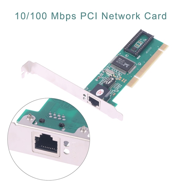 10/100 Mbps NIC RJ45 8139D Ethernet nettverkskort Nettverk PCI Ca