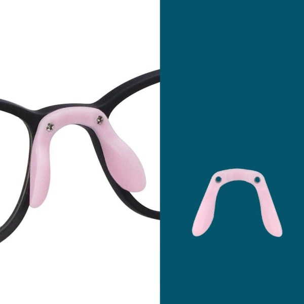 2kpl Multistyle U silikoniyhdistetyt silmälasien pehmeät nenätyynyt Pink  2b7f | Pink | Fyndiq