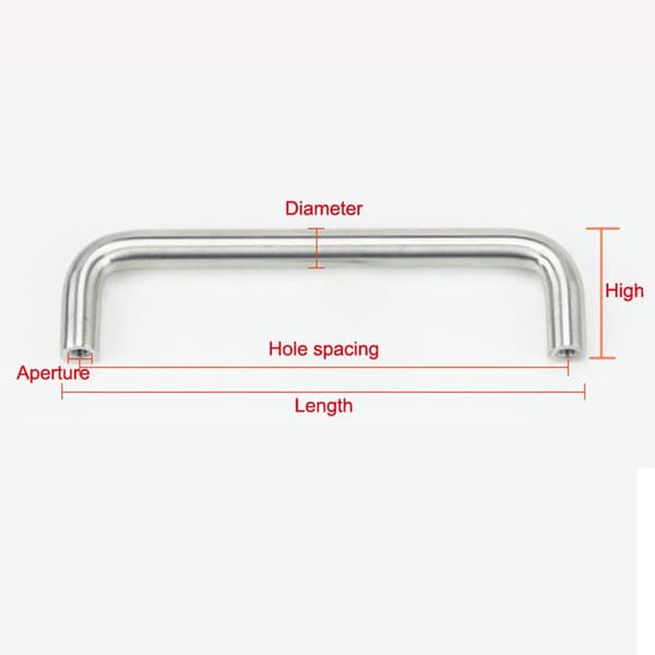 304 rustfritt stål innvendig gjenge U-formet dobbeltbuet håndtak B size2