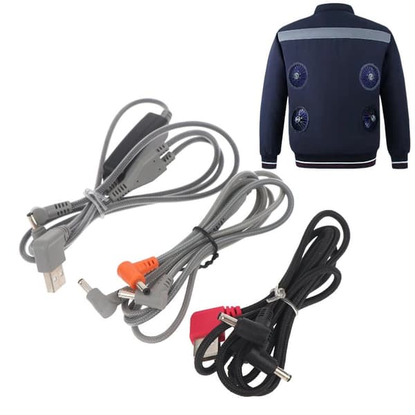 1 st fläktväst DC-linje luftkonditionering arbetskläder fläkt 3-vägs C USB direct cable