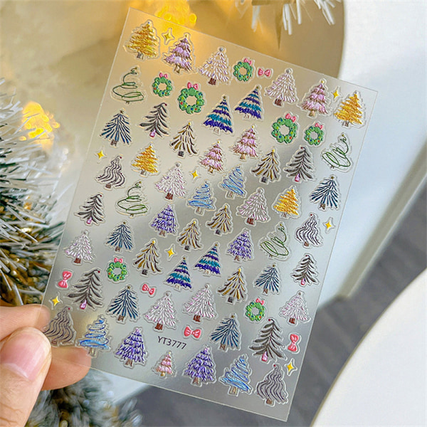 Kynsilakkatarrat Joulukuusi Jousi Seppele Design Kynsilakkatarrat 1 sheet