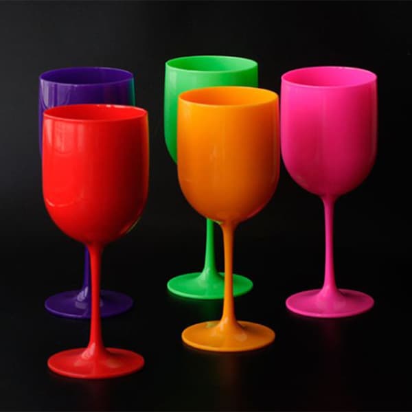 Genanvendelige champagneglas i PP-plast White