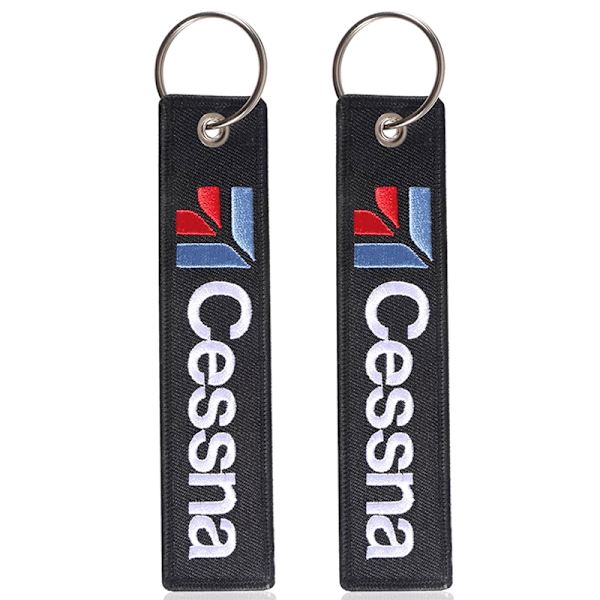 1 STK Cessna Letters Boths Broderimønstre Nøglering Motorcykel