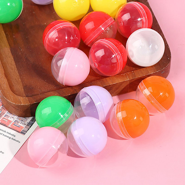 50 st Mini 32MM Genomskinlig Transparent Plastkapsel Leksak Överraskning A