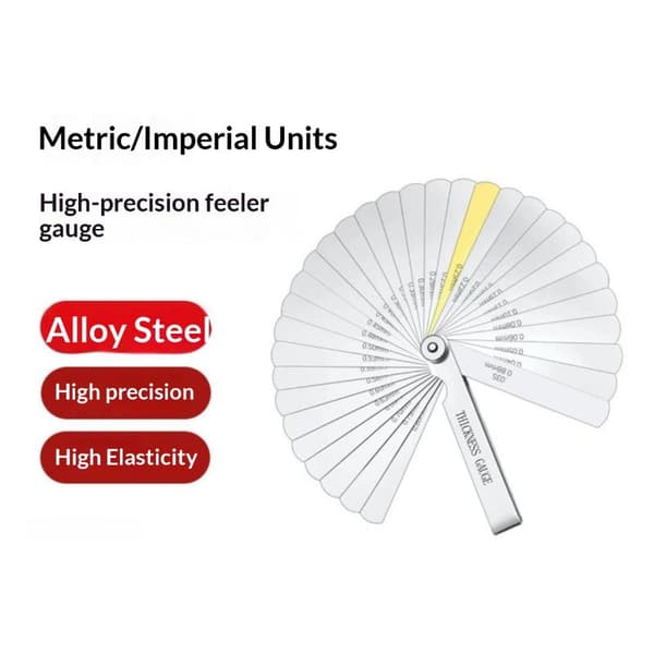 32 stk/sæt Feeler Gauge Arc Rustfrit Stål Feeler Gauge Måler