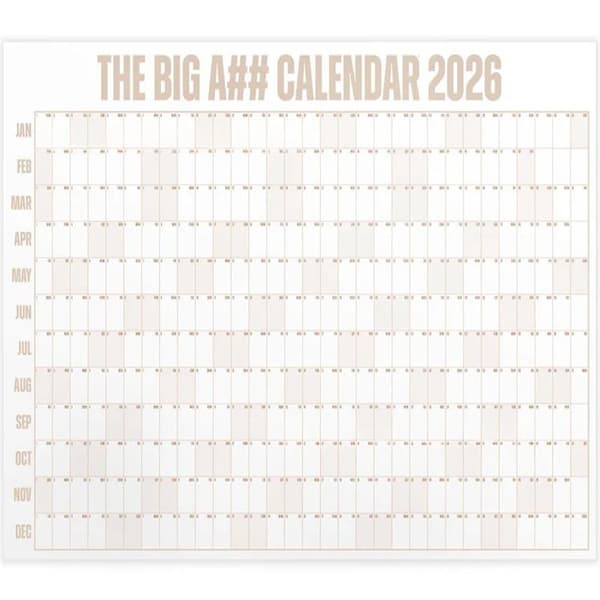 Stor 2026 Kalender Planlægger Ark Tidsplan Planlægger Mål 365 D Pink