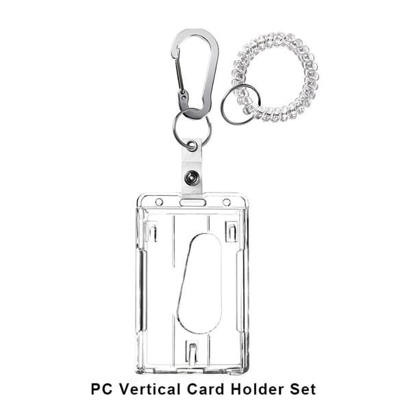 1/2PCS Transparent korthållare infällbar nyckelring repa A12
