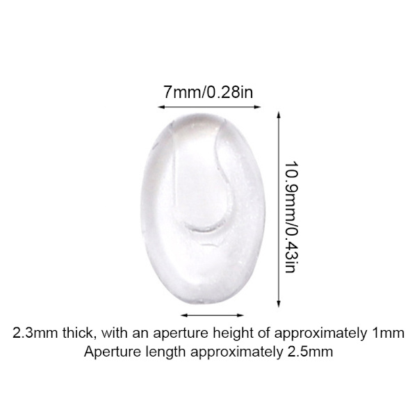 25 par/ set plug-in glasögon näskuddar Transparent PVC Anti S