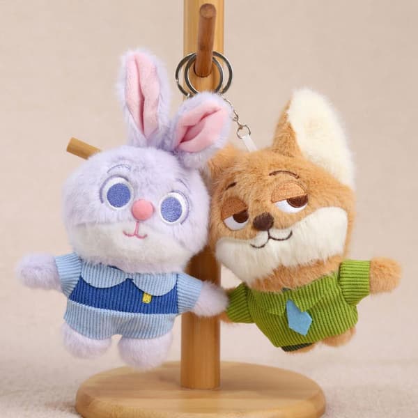 Zootopia Judy Hopps Plysj Nick Wilde Rev Nøkkelring - e Utstoppet D A2