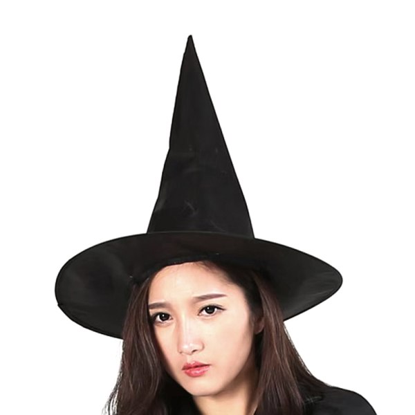 Halloween heksehatte Voksen heksehatte Maskerade troldmandskostume Black