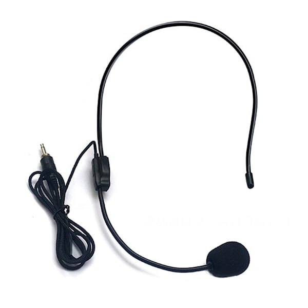3,5 MM tråd med hodebåren kablet mikrofon Headset stemmeforsterker