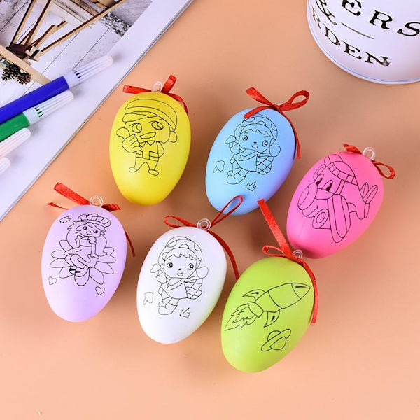 Påskeegg DIY Håndmalte Egg Egg- og Pennkombinasjonssett E 5SET