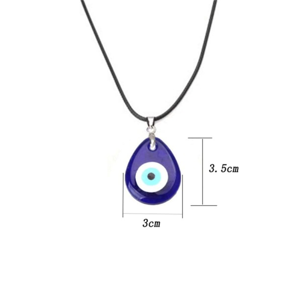 1kpl Sininen lasi Evil Eye 30mm Evil Eye Charms kaulakoru riipukset B One Size (40-70kg)