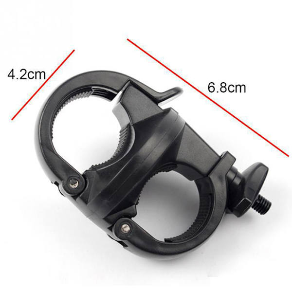 Sykkelsykkellys med lys med brakettbrakett 360 grader R black