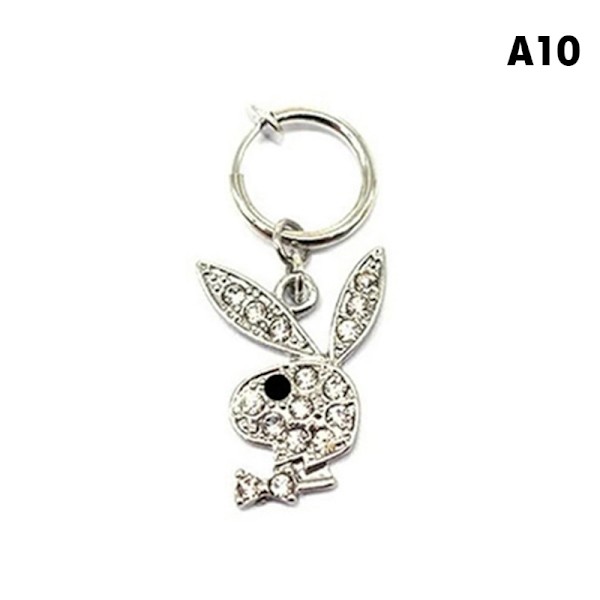 1 PC Bunny Dangle Belly Ring kivetty CZ Gems kirurginen teräs A10