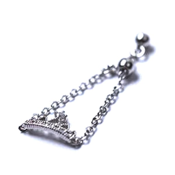 New Fashion Sølvfarve Åben Justerbar Finger Ring Crown Chai