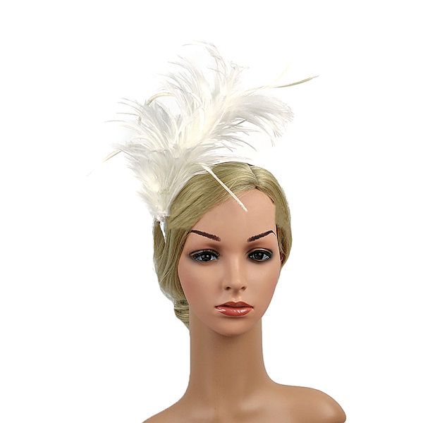 Fjäder Hårband Carnival Party Head Dekoration Dans Performan Red