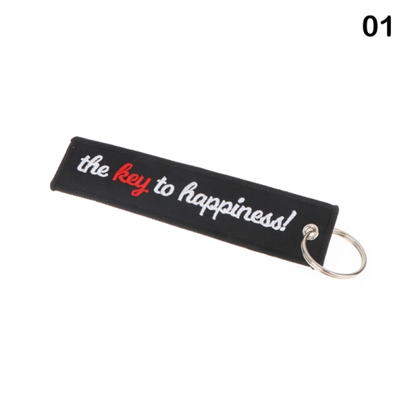1 kpl Fashion Key Tag -avaimenperä moottoripyörille Onnellisuuden avain 01