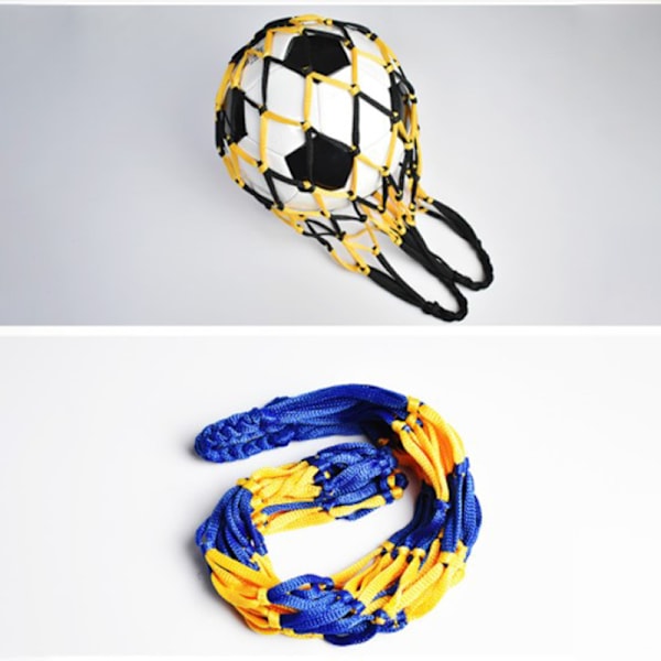 Fotballnettveske Nylon Fet oppbevaringsveske Single Ball Carry Porta C