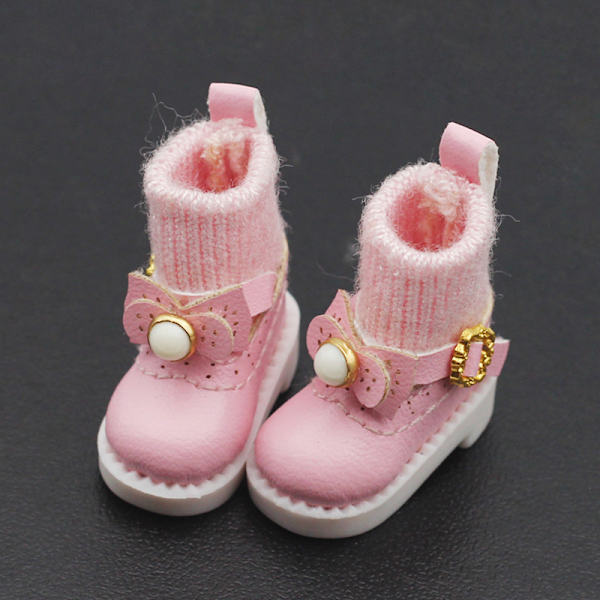 Ob11 DOD 1/12 Bjd-nukkekengät casual -ajan käsintehdyt keinonahkakengät Pink