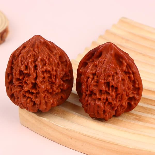 Wenwan Valnødder Valnød Konge Yong Kirin Mønster Embedsmand Hat Fire 4 pcs