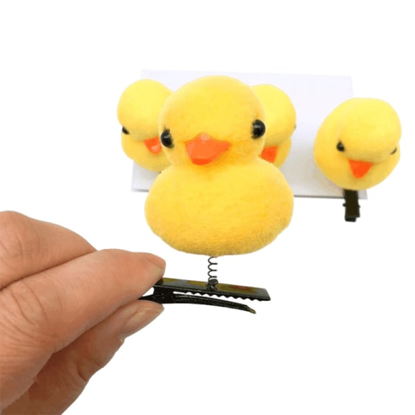 Sarjakuva Funny Children 3D Little Yellow Duck Pehmo Hiusneula Fash A8